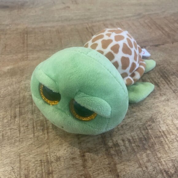 Ty Beanie Boos ZIPPY the Turtle 7" Beanbag Plush Stuffed Animal Toy Glitter Eyes - Picture 3 of 9